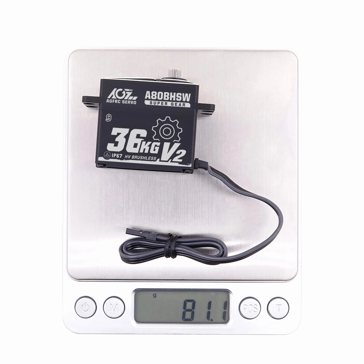 A80BHSW V2 AGF RC 36KG Reliable 3 Bearings Waterproof 0.071Sec High Torque