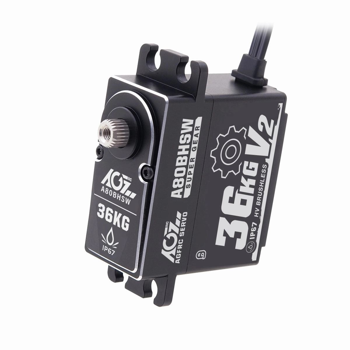 A80BHSW V2 AGF RC 36KG Reliable 3 Bearings Waterproof 0.071Sec High Torque