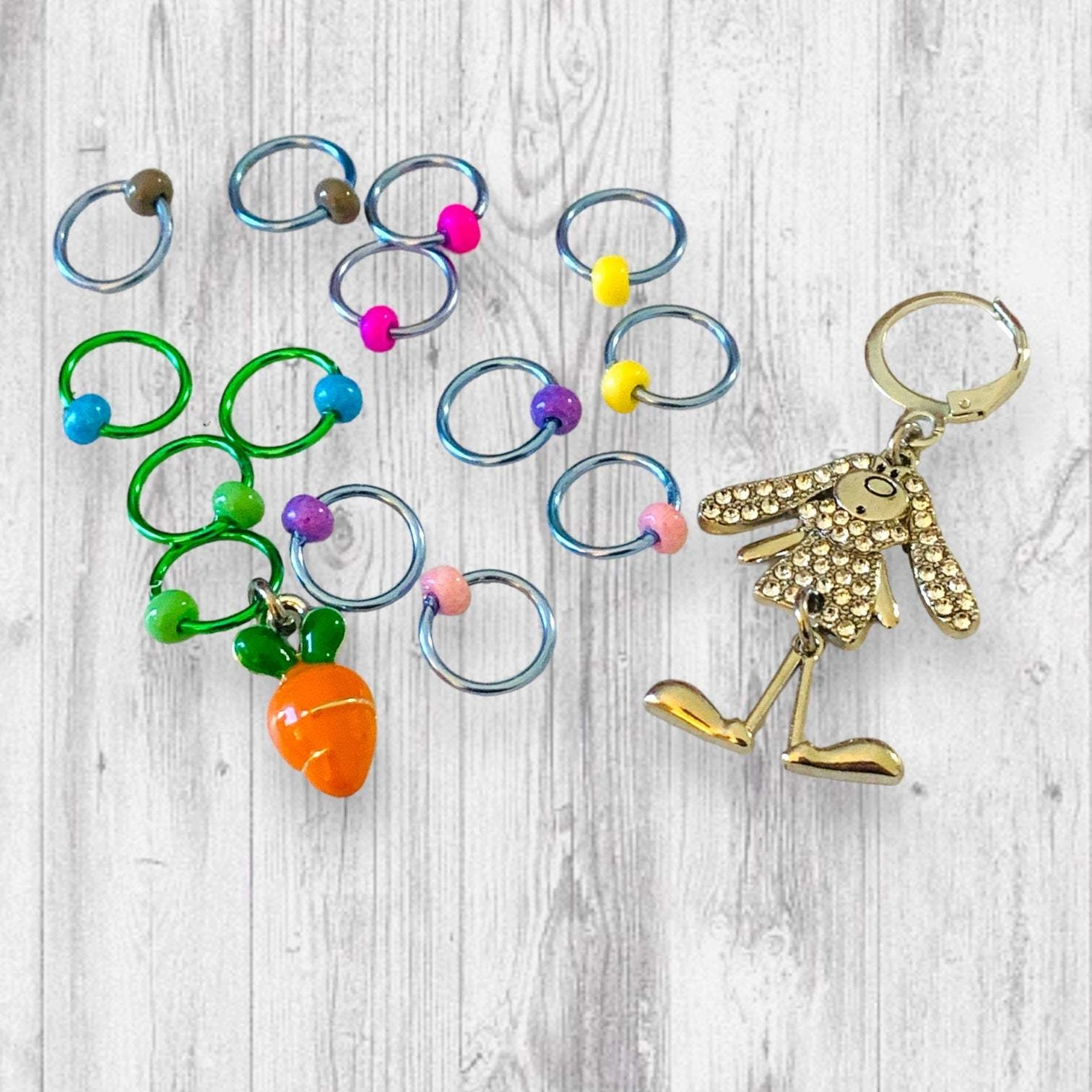 A Cute & Fluffy Woodland Creature Progress and Stitch Markers