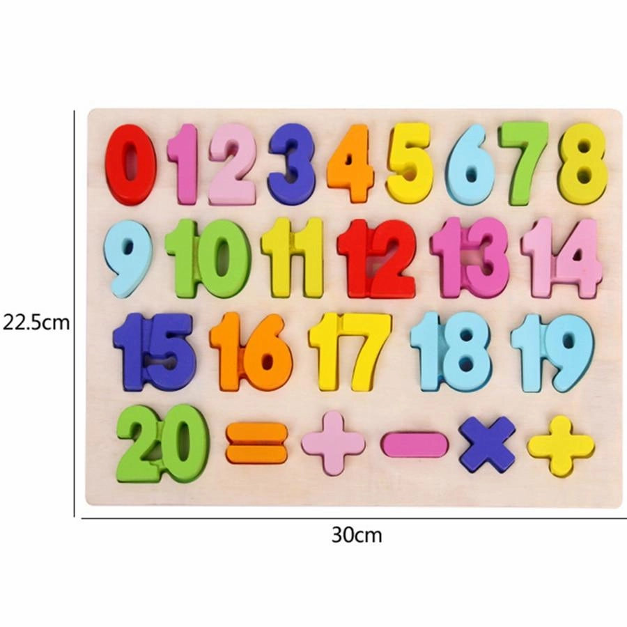 ABC Puzzle Digital Wooden Toys Early Learning Jigsaw Letter Alphabet Number Puzzle Preschool Educational Baby Toys for Children