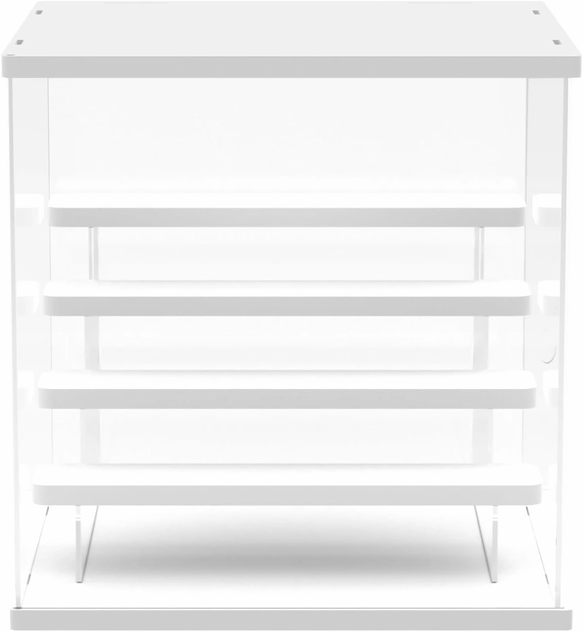 Acrylic Display Case With 5-Tier Figure Stand, Clear Doll Case With Door, Countertop Box for Action Figure Collectibles, Dustproof Storage Organizer With Wooden Base