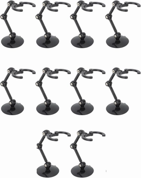 Action Figure Stand,10 Sets Figure Holder Display Acrylic Figure Stand For Dolls Adjustable Action Figure Display Stands 3cm Clamping Range for Home Decor (plastic 1)