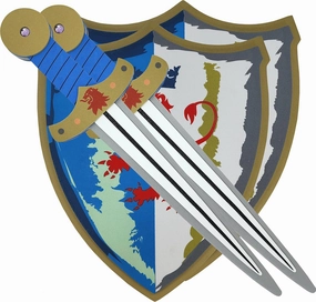 Adventure Awaits! Foam Medieval Knights Shield and Sword Set - 2 Pack - Dress-Up or Play