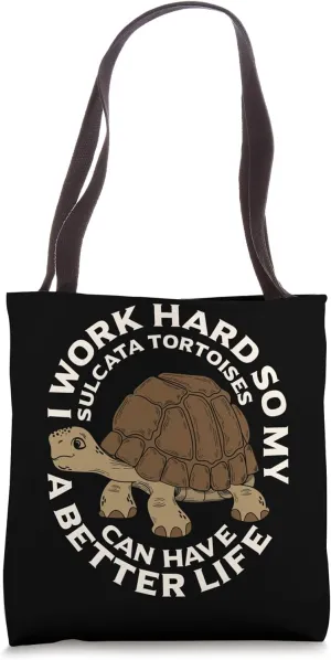 African Spurred Tortoise Owner Turtle Lover Sulcata Tortois Tote Bag