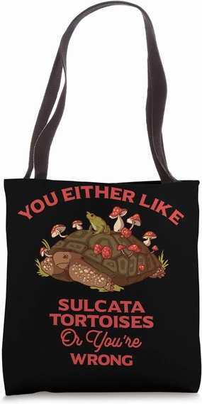 African Spurred Tortoise Food Pet Lover Sulcata Tortoise Tote Bag