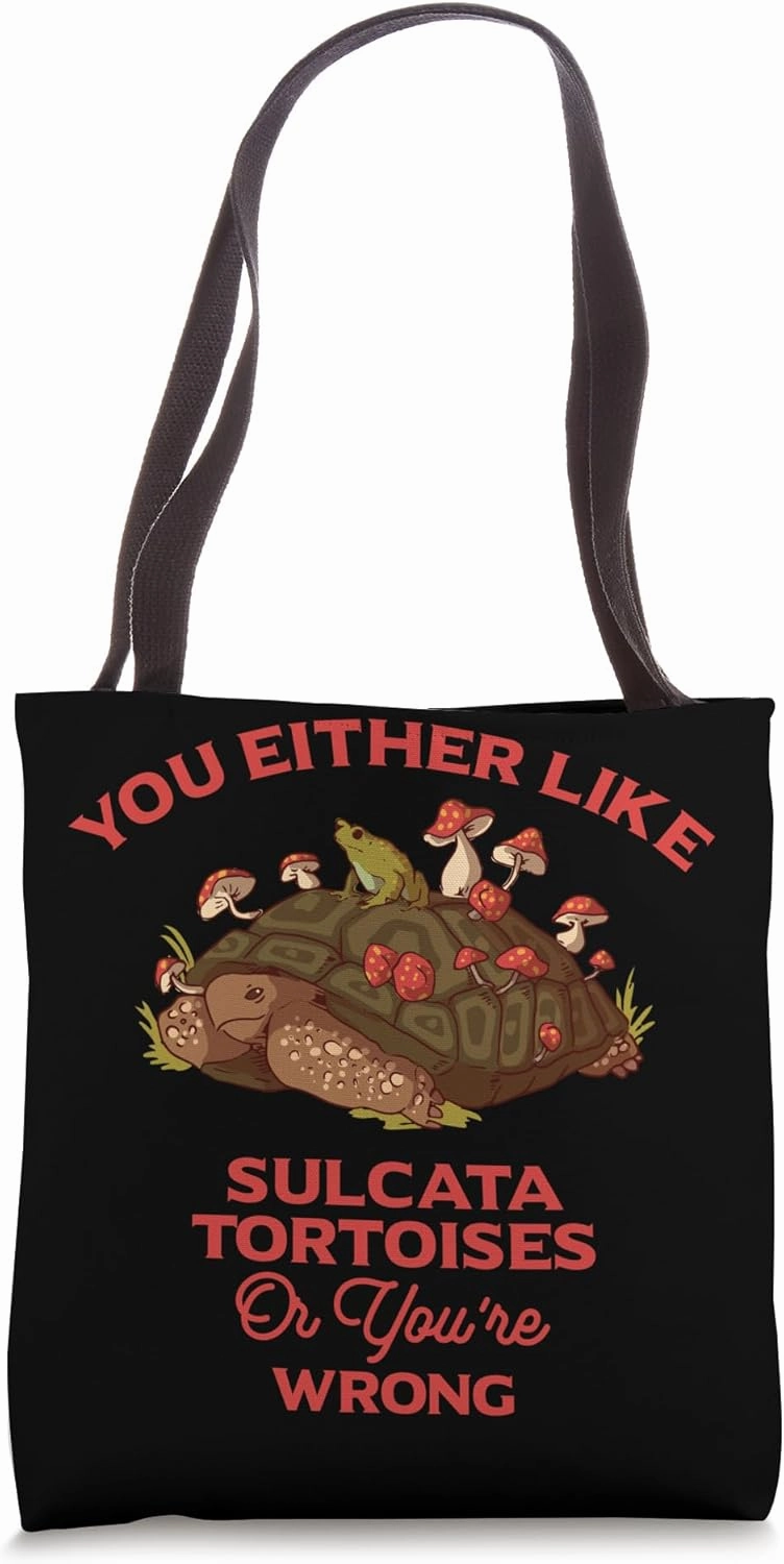 African Spurred Tortoise Food Pet Lover Sulcata Tortoise Tote Bag