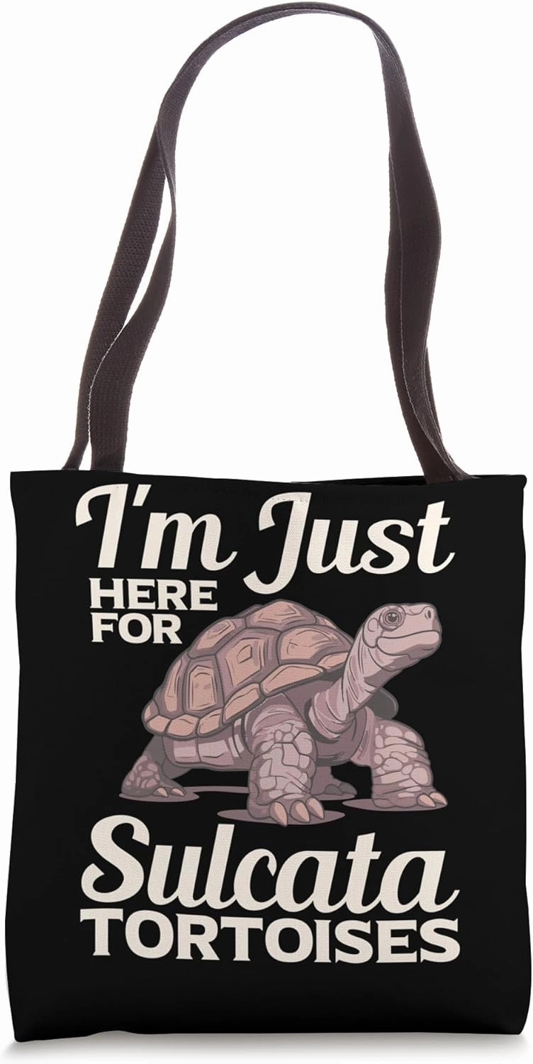 African Spurred Tortoise Owner Accessories Sulcata Tortoise Tote Bag