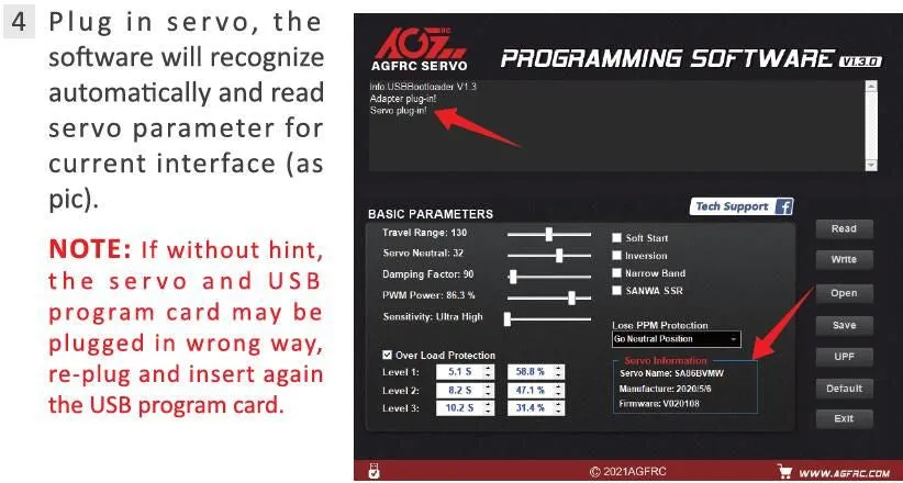 AGFRC V3 Servo Programmer   Software