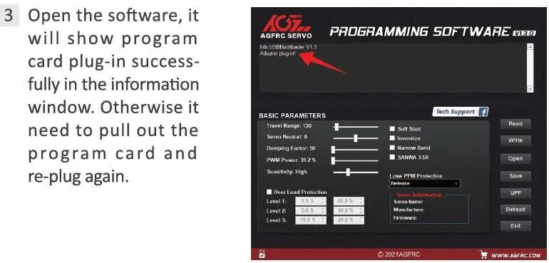 AGFRC V3 Servo Programmer   Software