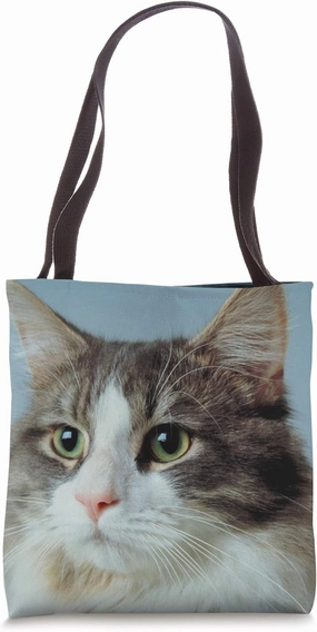 Alert Cat Photo Tote Bag