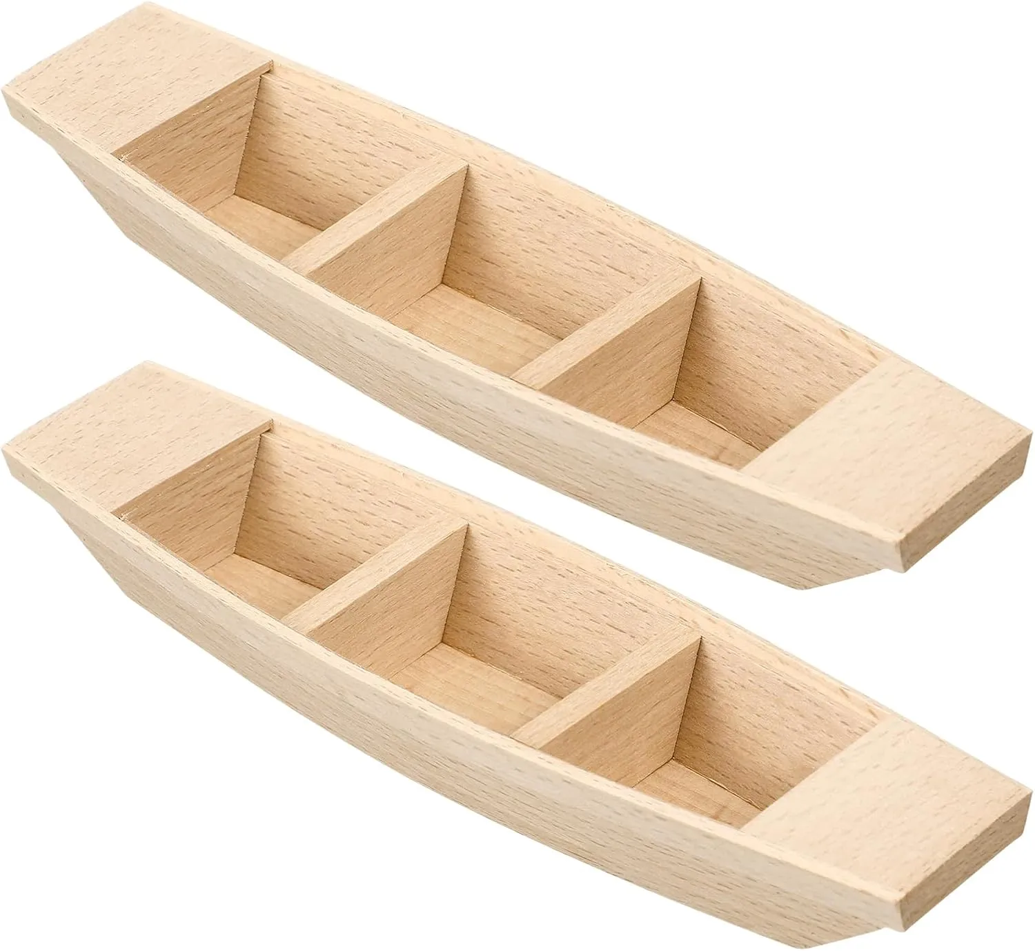 Alipis 2pcs Small Wooden Boat Toy Beach Nautical Decor Wood Craft Boat Wood Ornament Miniature Rowboat Wooden Decor for Kids Crafts Child Sailboat Hand