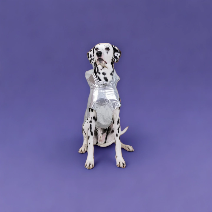 Alita Raincoat - Silver Metallic