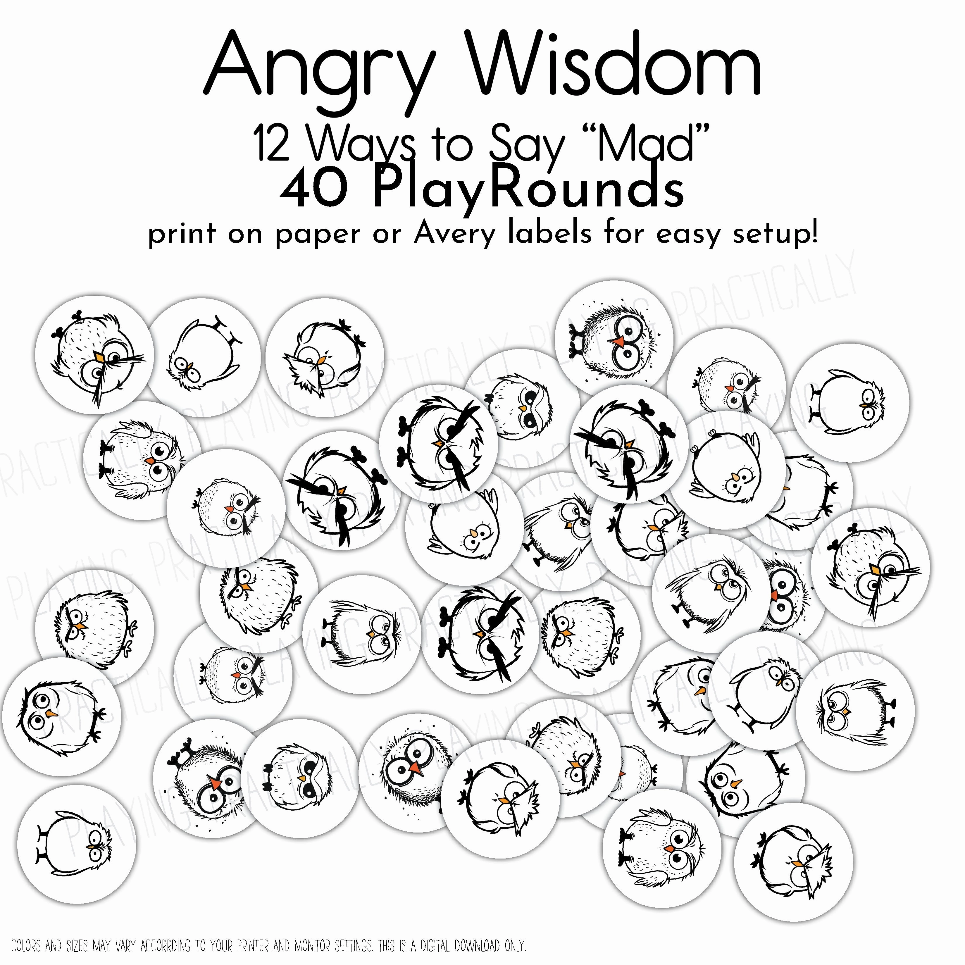 Angry Owls Game Essentials Pack- CRICUT PRINT AND CUT