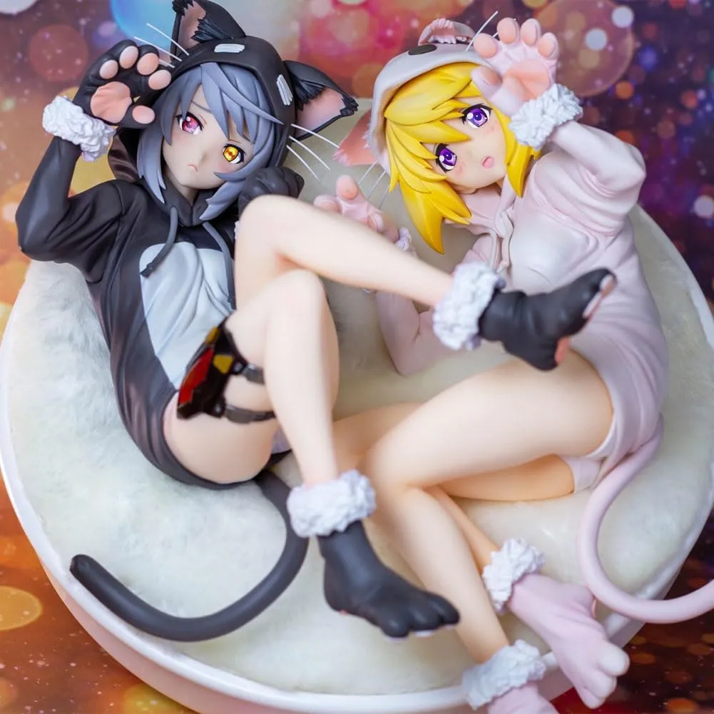 Anime Illustration Cat Ear Girl Figure Charlotte Dunois Figure Original Painting Laura Bodewig Action Figure PVC Figurine Statue Collectibles