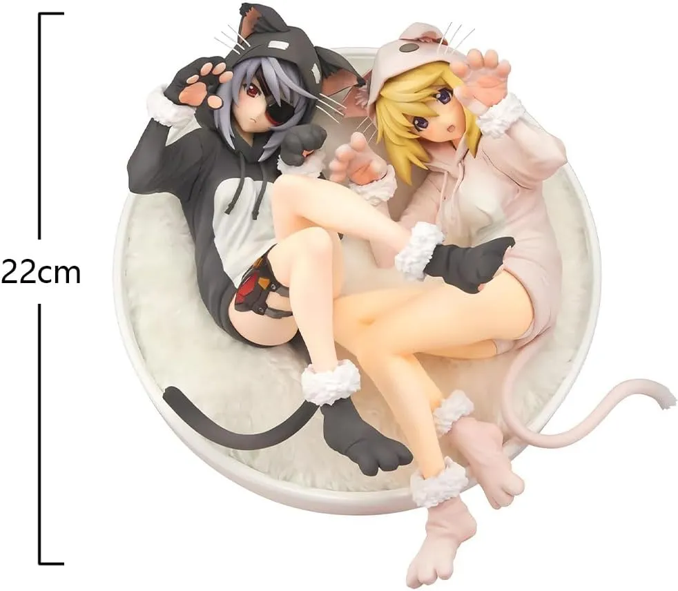 Anime Illustration Cat Ear Girl Figure Charlotte Dunois Figure Original Painting Laura Bodewig Action Figure PVC Figurine Statue Collectibles