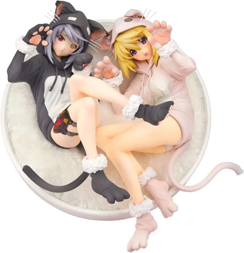 Anime Illustration Cat Ear Girl Figure Charlotte Dunois Figure Original Painting Laura Bodewig Action Figure PVC Figurine Statue Collectibles