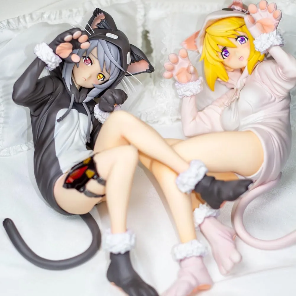 Anime Illustration Cat Ear Girl Figure Charlotte Dunois Figure Original Painting Laura Bodewig Action Figure PVC Figurine Statue Collectibles