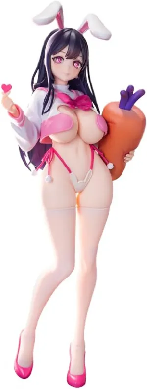 Anime Illustration Pink JK Bunny Girl Figure Original Painting Uno Love Injection Model Statue