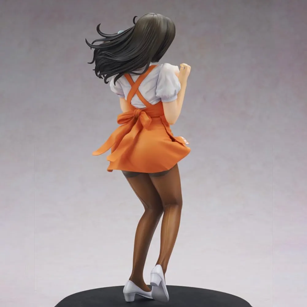 Anime Illustration Wakazuma Waitress Hitomi Figure Cartoon Model Statue Desktop Original Art Painting Figures Desktop Ornament