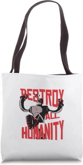 Apocalypse robots destroy death science fiction gift Tote Bag