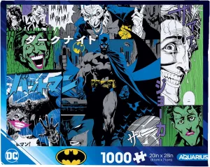 AQUARIUS Batman Manga 1000 Piece Jigsaw Puzzle - Glare Free - Precision Fit - Officially Licensed DC Comics' Merchandise & Collectibles - 20x28 Inches