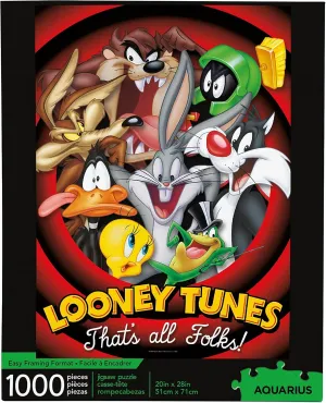 AQUARIUS Looney Tunes Puzzle (1000 Piece Jigsaw Puzzle) - Glare Free - Precision Fit - Officially Licensed Looney Tunes Merchandise & Collectibles - 20 x 28 Inches