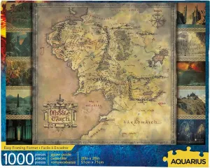 AQUARIUS Lord of the Rings Map Puzzle (1000 Piece Jigsaw Puzzle) - Glare Free - Precision Fit - Officially Licensed Lord of the Rings Merchandise & Collectibles - 20 x 28 in