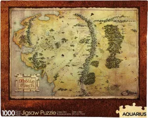 AQUARIUS The Hobbit Map Puzzle (1000 Piece Jigsaw Puzzle) - Glare Free - Precision Fit - Officially Licensed The Hobbit Merchandise & Collectibles - 20 x 28 Inches