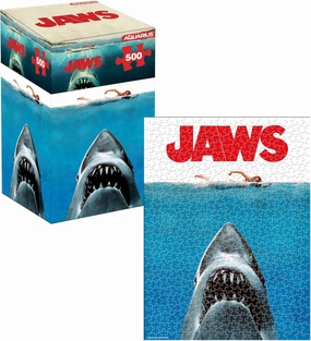 AQUARIUS Jaws One Sheet 500pc Puzzle (500 Piece Jigsaw Puzzle) - Glare Free - Precision Fit - Officially Licensed Jaws Merchandise & Collectibles - 14x19 Inches