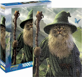 AQUARIUS Lord of The Cats Catdalf - 1000pc Puzzle (1000 Piece Jigsaw Puzzle) - Glare Free - Precision Fit - Officially Licensed for Fun Merchandise & Collectibles - 20x28 Inches
