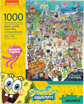 AQUARIUS SpongeBob SquarePants Puzzle (1000 Piece Jigsaw Puzzle) - Officially Licensed SpongeBob Merchandise & Collectibles - Glare Free - Precision Fit - 20 x 28 Inches
