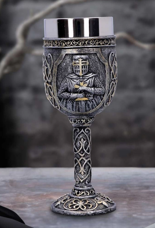 Armoured Medival Knight Soldier Goblet 19cm