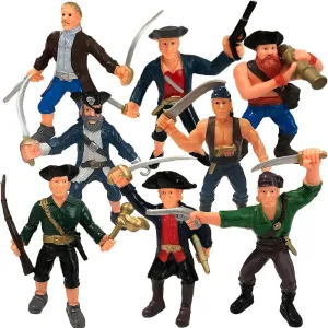 ArtCreativity Pirate Action Figures Playset, Set of 8 Plastic Pirates Figures in Assorted Poses, Little Pirate People Action Figurines Toys Play Set for Kids Ages 3-5 5-7