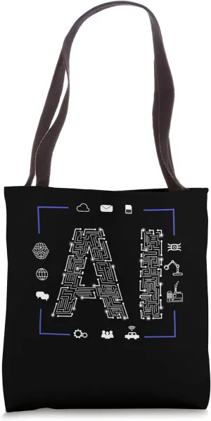 Artificial Intelligence AI Hacker Geek Coding Robot Tote Bag