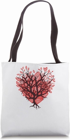Artistic Hear Leaves Limbs & Trees Design for Nature Lovers Tote Bag