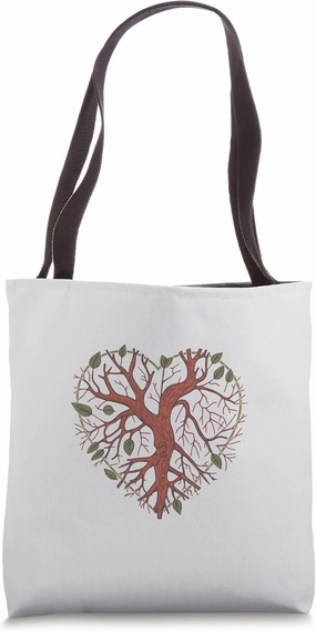 Artistic Hear Leaves Limbs & Trees Design for Nature Lovers Tote Bag