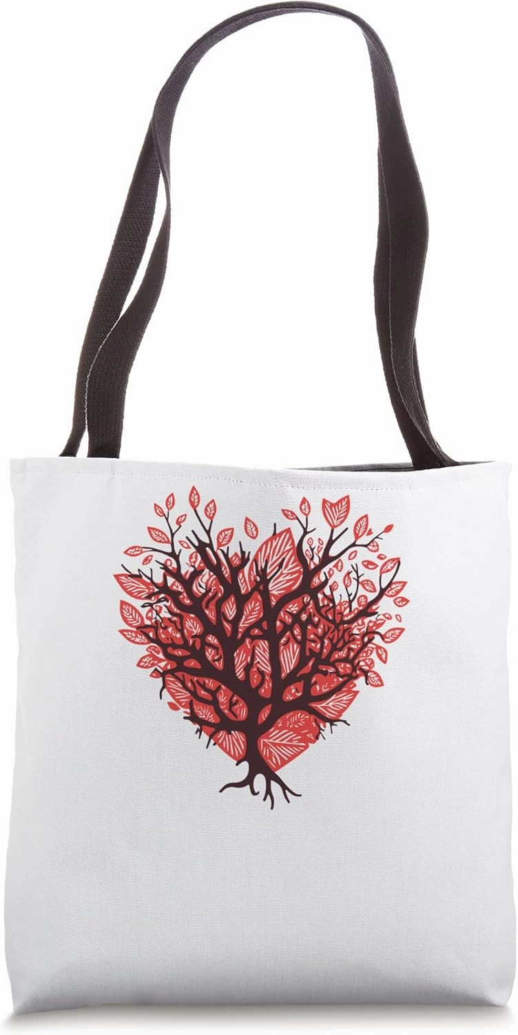 Artistic Hear Leaves Limbs & Trees Design for Nature Lovers Tote Bag