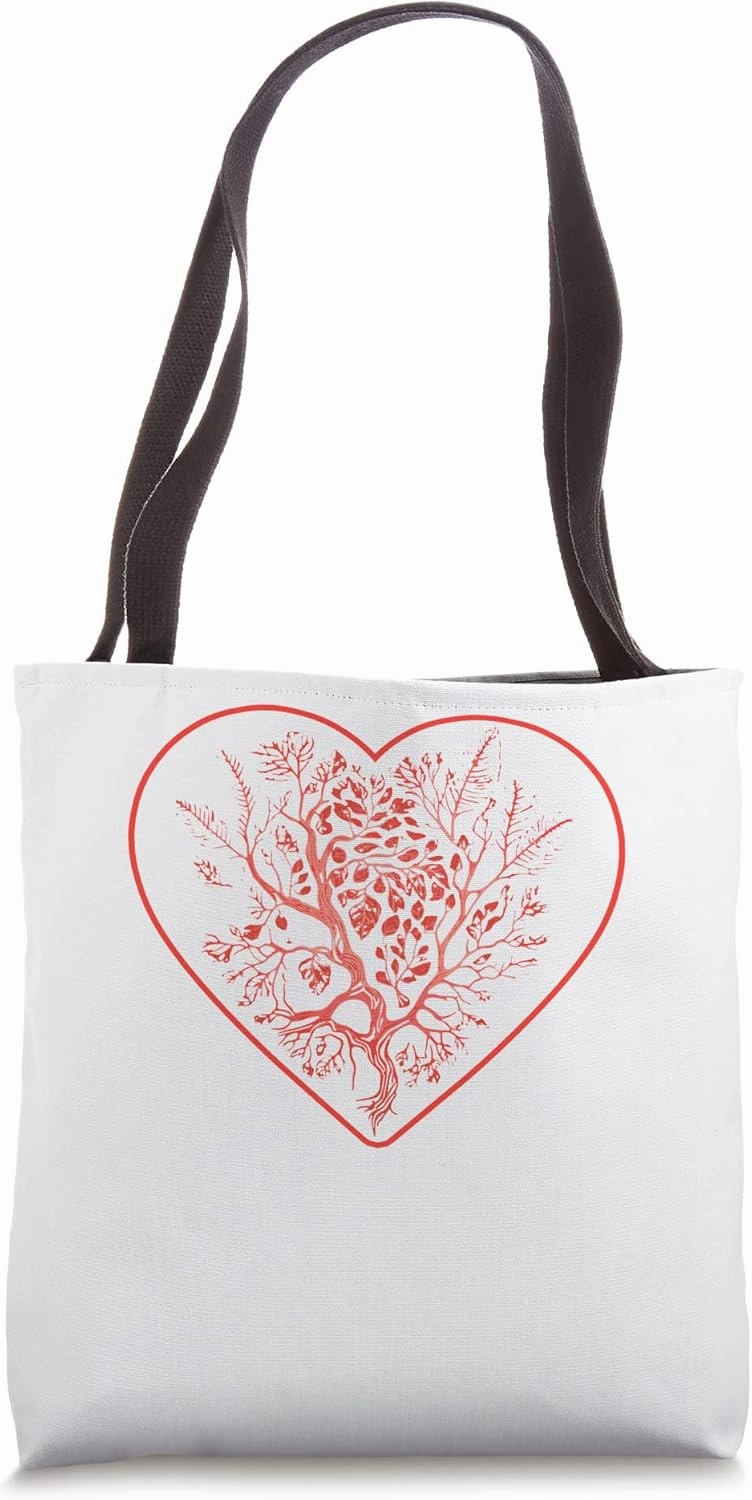 Artistic Hear Leaves Limbs & Trees Design for Nature Lovers Tote Bag
