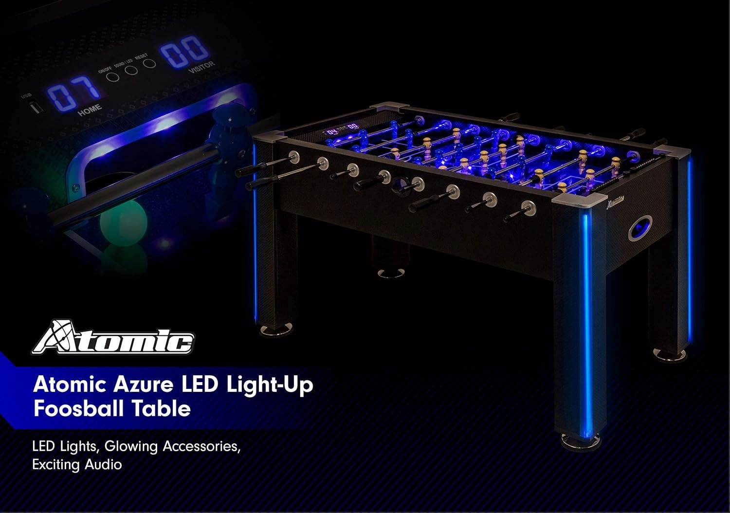 Atomic LED Light Up Foosball Tables