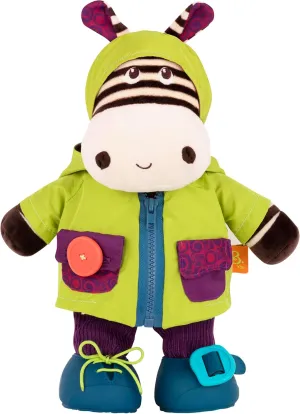 B. toys – Plush Zebra – Sensory Stuffed Animal – Interactive Plush Toy – Plush Toys for Toddlers, Kids – 2 Years   – Giggly Zippies - Zebb