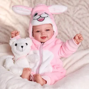 BABESIDE 17-Inch Realistic Baby Doll, Soft Body Lifelike Infant Toy with Pacifier & Outfit, Gift for Girls Ages 3  Pretend Play & Collectors