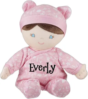 Baby Doll Toys, Stuffed Animal Soft Toys for Baby, Baby Girl Baby Boy, Plush Doll Keepsake Gifts, Personalized with Custom Name (Pink Roseabella)