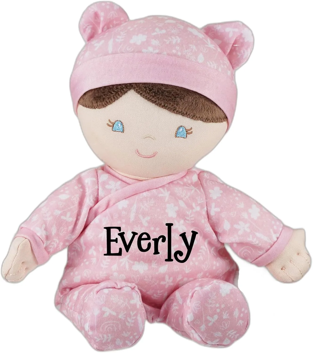 Baby Doll Toys, Stuffed Animal Soft Toys for Baby, Baby Girl Baby Boy, Plush Doll Keepsake Gifts, Personalized with Custom Name (Pink Roseabella)