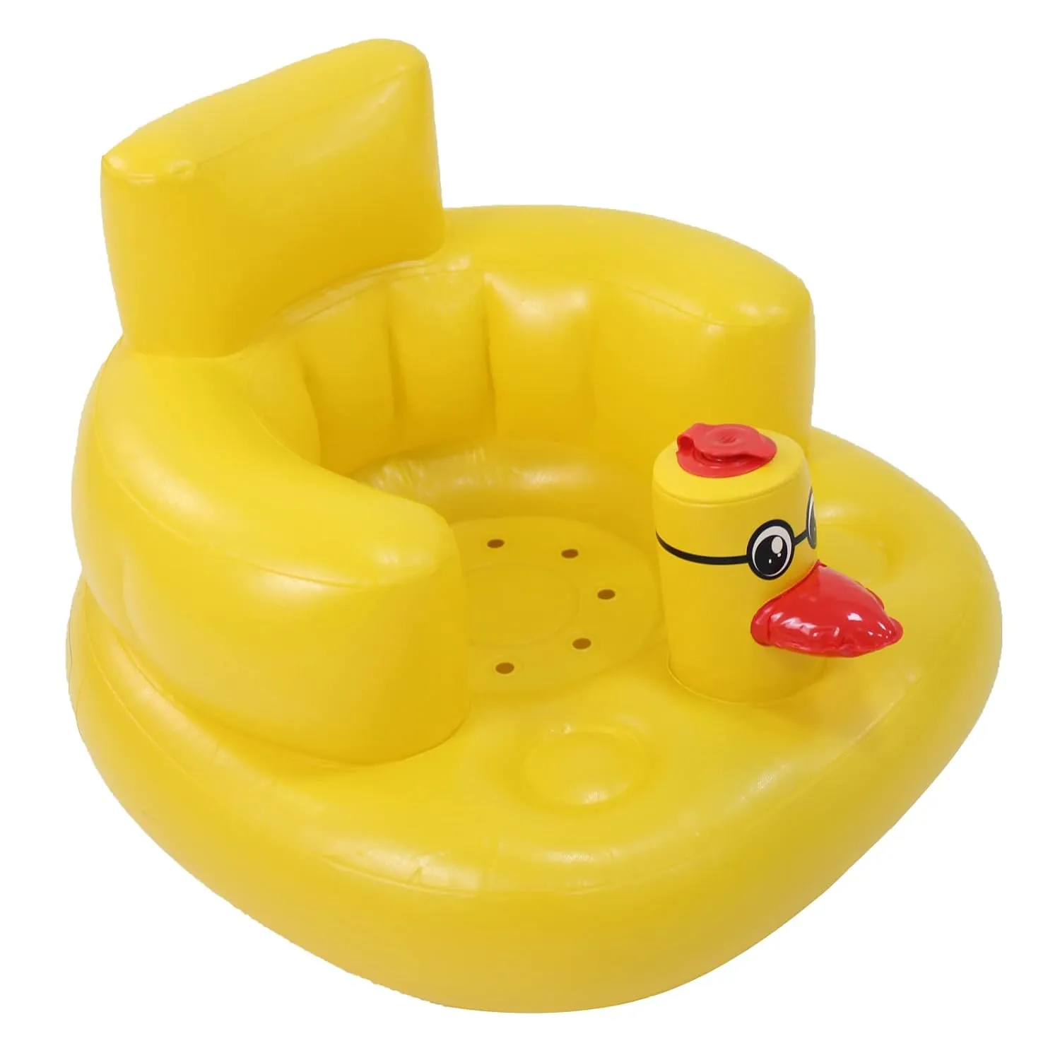 Baby Inflatable Seat for Babies 3-36 Months, Built in Air Pump Infant Back Support Sofa Toddler Chair for Sitting Up, Baby Floor Seater Gifts (Duck)