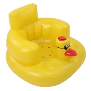 Baby Inflatable Seat for Babies 3-36 Months, Built in Air Pump Infant Back Support Sofa Toddler Chair for Sitting Up, Baby Floor Seater Gifts (Duck)