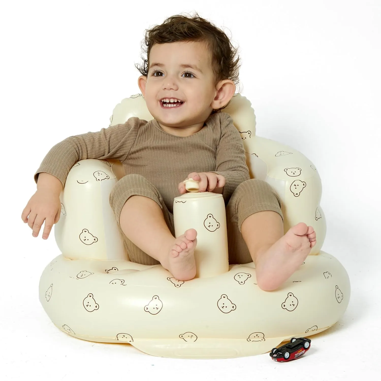 Baby Inflatable Seat for Babies 3-36 Months, Built in Air Pump Infant Back Support Sofa Toddler Chair for Sitting Up, Baby Floor Seater Gifts