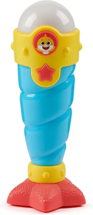 Baby Shark's Big Show! Sea Jam Microphone for Kids – Karaoke Mic Includes Pre-Recorded Theme Song and Three Voice Filters,Multicolor
