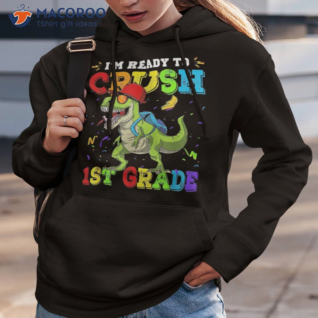 Back To School I'm Ready Crush 1st Grade T Rex Dinosaur Shirt
