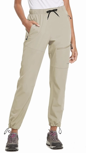 baleaf Women's Hiking Pants Quick Dry Lightweight Water Resistant Elastic Waist Cargo Pants for All Seasons