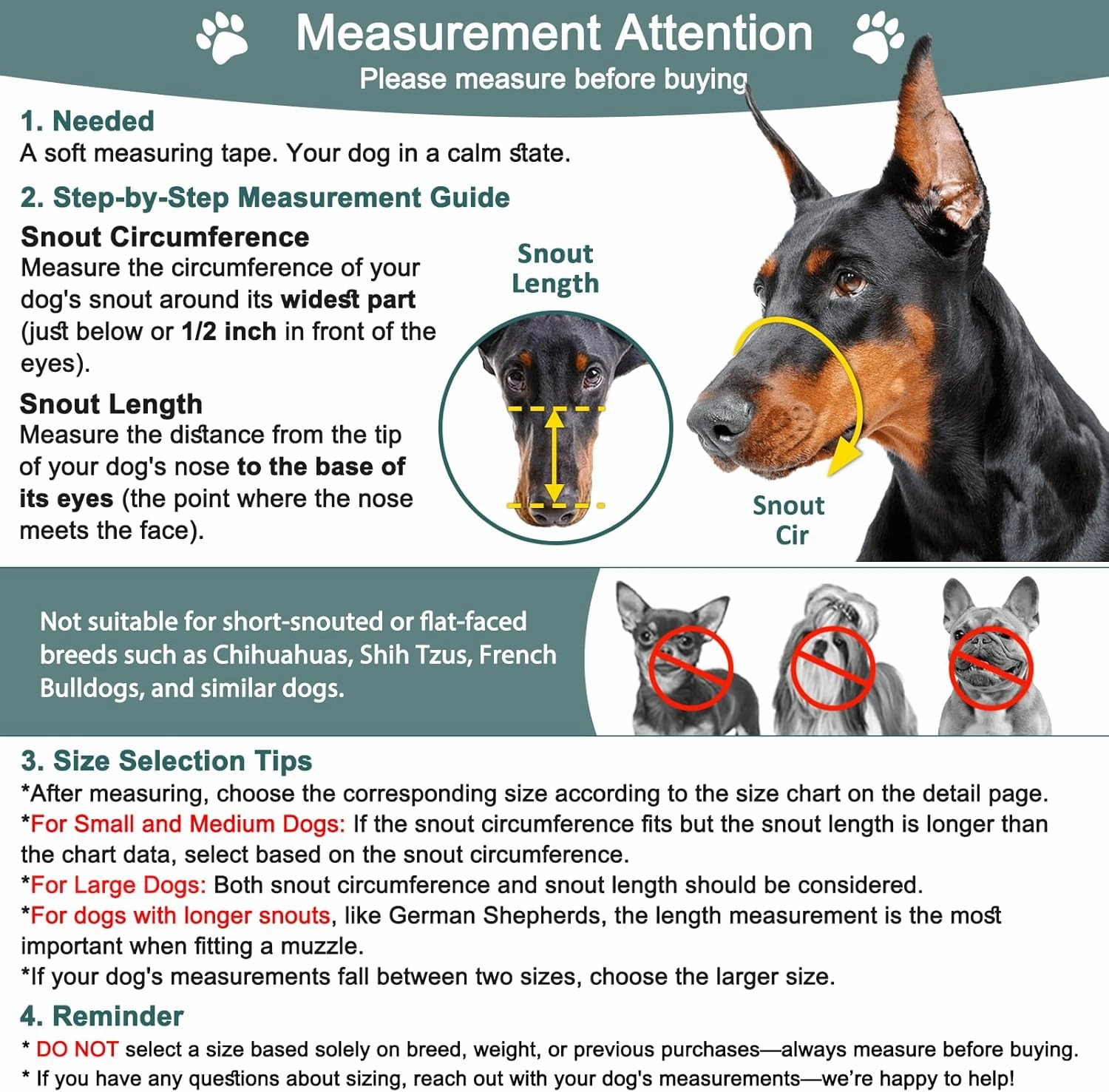 BARKLESS Dog Muzzle, Basket Muzzle for Small Medium Large Dogs, Soft Cage Mouth Cover for Biting Chewing, Allow Drinking Panting for German Shepherd Pitbull Rottweiler (6 (Snout 13¾-15½"), Green)